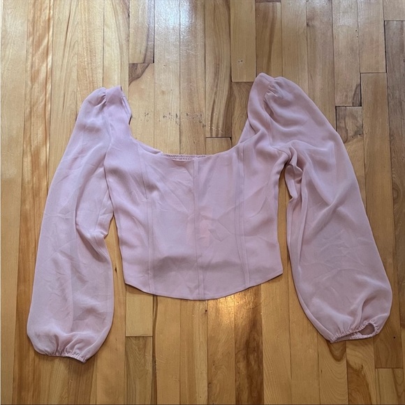 Wilfred Grace Pink Milkmaid Corset Top - Picture 1 of 6